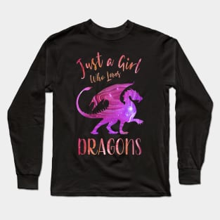 Just a Girl Who Loves Dragons Long Sleeve T-Shirt